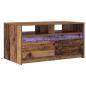 Preview: Couchtisch mit Schubladen Altholz 90 x 50 x 45 cm Holzwerkstoff