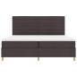 Preview: LED Boxspringbett mit Matratze Dunkelbraun 200 x 200 cm Stoff