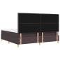 Preview: LED Boxspringbett mit Matratze Dunkelbraun 200 x 200 cm Stoff