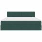 Preview: Aufbewahrungsbett mit Matratze Dunkelgrün 180 x 200 cm Samt
