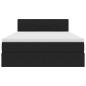 Preview: Aufbewahrungsbett mit Matratze Schwarz 140 x 190 cm Samt