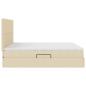 Preview: Aufbewahrungsbett mit Matratze Creme 160 x 200 cm Polyester