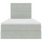 Preview: Aufbewahrungsbett mit Matratze Hellgrau 120 x 190 cm Samt