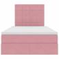 Preview: Aufbewahrungsbett mit Matratze Rosa 120 x 200 cm Samt