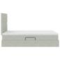 Preview: Aufbewahrungsbett mit Matratze Hellgrau 120 x 190 cm Samt