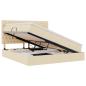 Preview: Bett mit Stauraum und LED mit LED Creme 180 x 200 cm Polyester