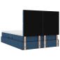 Preview: Bett mit Stauraum und LED mit LED Blau 140 x 200 cm Polyester