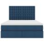 Preview: Bett mit Stauraum und LED mit LED Blau 140 x 200 cm Polyester