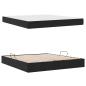Preview: Aufbewahrungsbett mit Matratze Schwarz 160 x 200 cm Samt