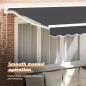 Preview: Einziehbare Markise Anthrazit 250 x 200 cm Polyester und Metall