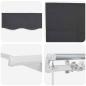 Preview: Einziehbare Markise Anthrazit 350 x 200 cm Stoff