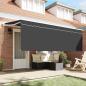Preview: Einziehbare Markise Creme 350 x 200 cm Polyester und Aluminium