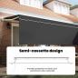 Preview: Einziehbare Markise Anthrazit 350 x 200 cm