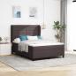 Preview: ARDEBO.de - Boxspringbett mit Matratze Dunkelbraun 140 x 190 cm Stoff