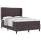 Preview: Boxspringbett mit Matratze Dunkelbraun 140 x 190 cm Stoff