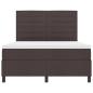 Preview: Boxspringbett mit Matratze Dunkelbraun 140 x 200 cm Stoff