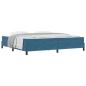 Preview: ARDEBO.de - Boxspringbett mit Matratze Dunkelblau 200 x 220 cm Stoff