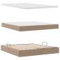 Preview: ARDEBO.de - Aufbewahrungsbett mit Matratze Cappuccino 180 x 200 cm