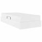 Preview: Aufbewahrungsbett mit Matratze mit Matratze 2 pcs Weiß Leder