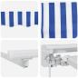 Preview: Einziehbare Markise Blau und Weiß 250 x 200 cm