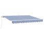 Preview: Einziehbare Markise Blau 250 x 200 cm Stoff