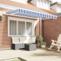 Preview: Einziehbare Markise Blau 250 x 200 cm Stoff