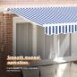 Preview: Einziehbare Markise Blau 250 x 200 cm Stoff