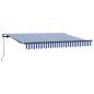 Preview: Einziehbare Markise Blau 250 x 200 cm Stoff