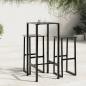 Preview: Bartisch Schwarz 50x50x110 cm Pulverbeschichteter Stahl