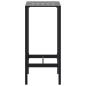 Preview: Bartisch Schwarz 50x50x110 cm Pulverbeschichteter Stahl