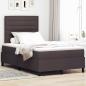 Preview: Boxspringbett mit Matratze Dunkelbraun 120 x 190 cm Stoff