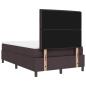 Preview: Boxspringbett mit Matratze Dunkelbraun 120 x 190 cm Stoff