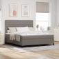 Preview: ARDEBO.de - Boxspringbett mit Matratze Taupe 180 x 200 cm Stoff