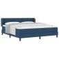 Preview: Boxspringbett mit Matratze mit Kopfteil Blau 180 x 200 cm Stoff