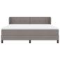 Preview: ARDEBO.de - Boxspringbett mit Matratze Taupe 180 x 200 cm Stoff