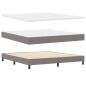 Preview: Boxspringbett mit Kopfteil Taupe 180 x 200 cm Stoff