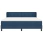 Preview: Boxspringbett mit Matratze mit Kopfteil Blau 180 x 200 cm Stoff