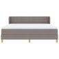 Preview: ARDEBO.de - Boxspringbett mit Matratze Taupe 180 x 200 cm Stoff