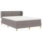 Preview: Boxspringbett mit Matratze Taupe 160 x 200 cm Stoff
