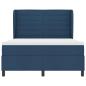 Preview: Boxspringbett mit Matratze mit Kopfteil Blau 160 x 200 cm Stoff