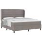 Preview: ARDEBO.de - Boxspringbett mit Matratze Taupe 180 x 200 cm Stoff