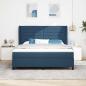 Preview: Boxspringbett mit Matratze mit Kopfteil Blau 180 x 200 cm Stoff