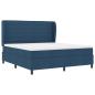 Preview: Boxspringbett mit Matratze mit Kopfteil Blau 180 x 200 cm Stoff