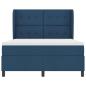 Preview: Boxspringbett mit Matratze mit Kopfteil Blau 160 x 200 cm Stoff