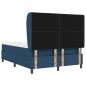 Preview: Boxspringbett mit Matratze mit Kopfteil Blau 160 x 200 cm Stoff