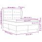 Preview: Boxspringbett mit Matratze mit Kopfteil Blau 160 x 200 cm Stoff