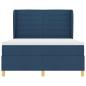 Preview: Boxspringbett mit Matratze Dunkelgrau 90x190 cm Blau Stoff