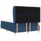 Preview: Boxspringbett mit Matratze Dunkelgrau 90x190 cm Blau Stoff