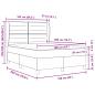 Preview: Boxspringbett mit Matratze Dunkelgrau 90x190 cm Blau Stoff