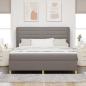 Preview: Boxspringbett mit Matratze Dunkelgrau 90x190 cm Taupe Stoff